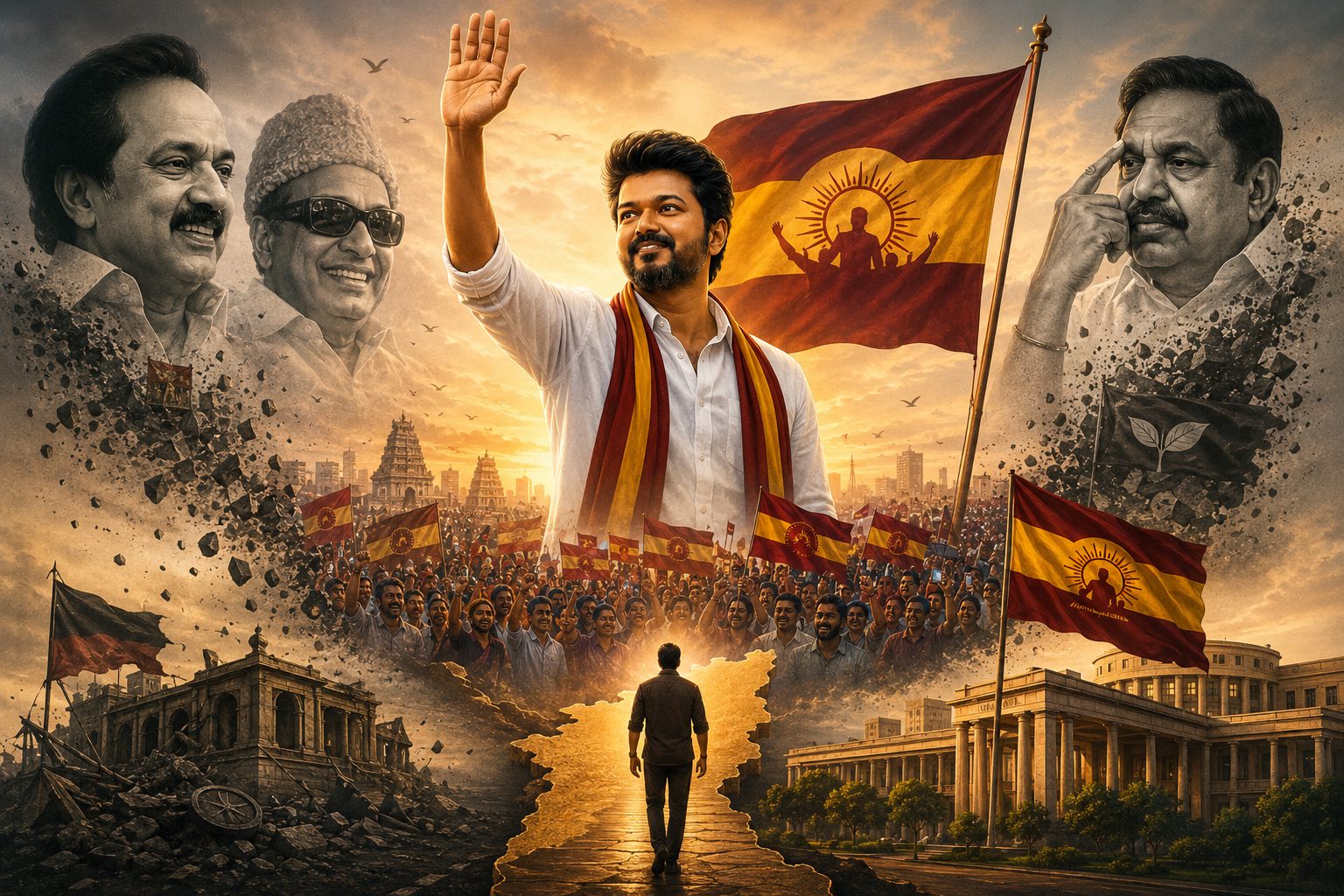ತಮಿಳುನಾಡಿನಲ್ಲಿ ರಾಜಕೀಯ ಸುನಾಮಿ: ಟಿವಿಕೆ ಸರಕಾರ ಬರಲಿದೆ