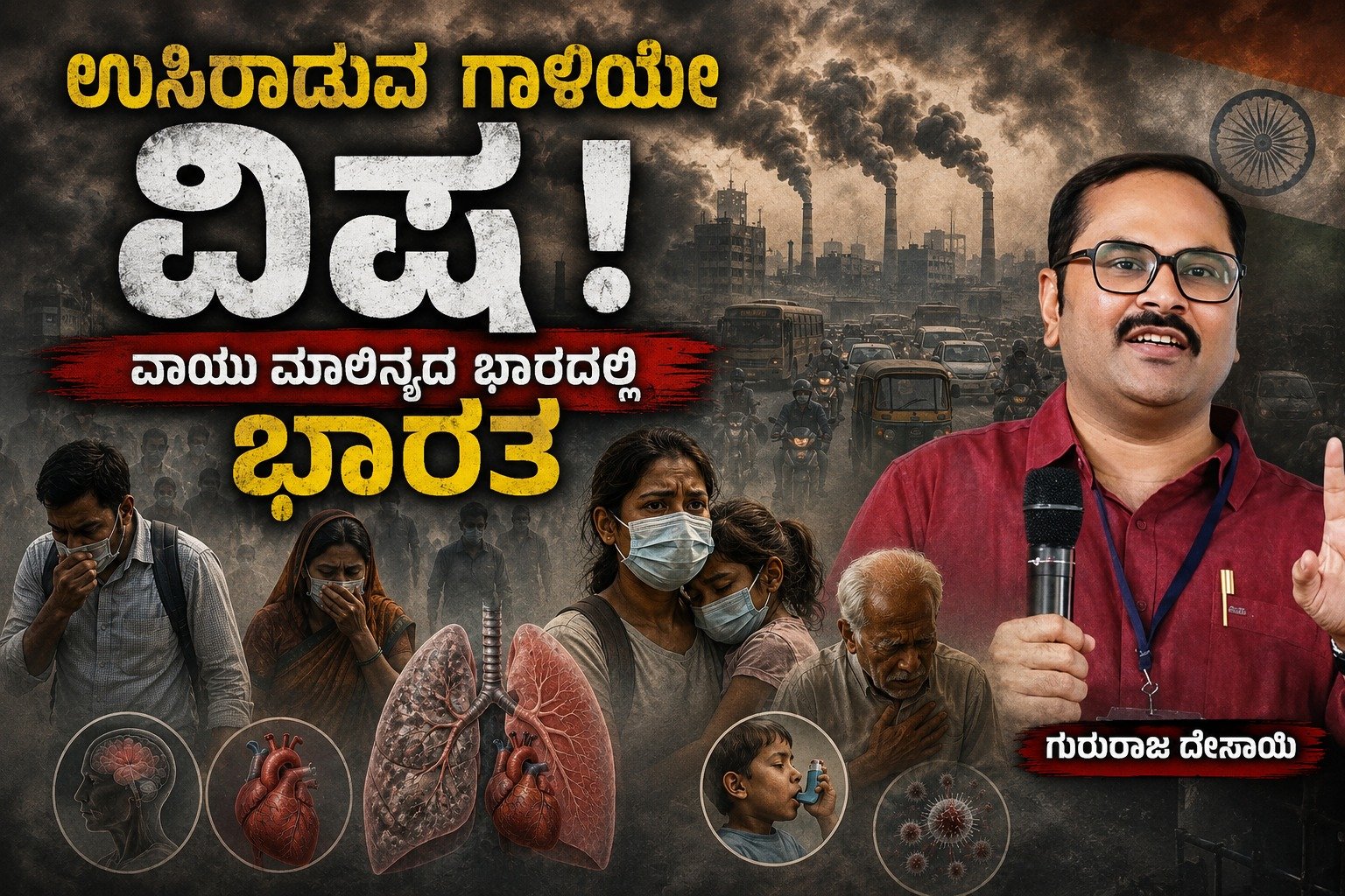 ಉಸಿರಾಡುವ ಗಾಳಿಯೇ ವಿಷ: ವಾಯು ಮಾಲಿನ್ಯದ ಭಾರದಲ್ಲಿ ಭಾರತ