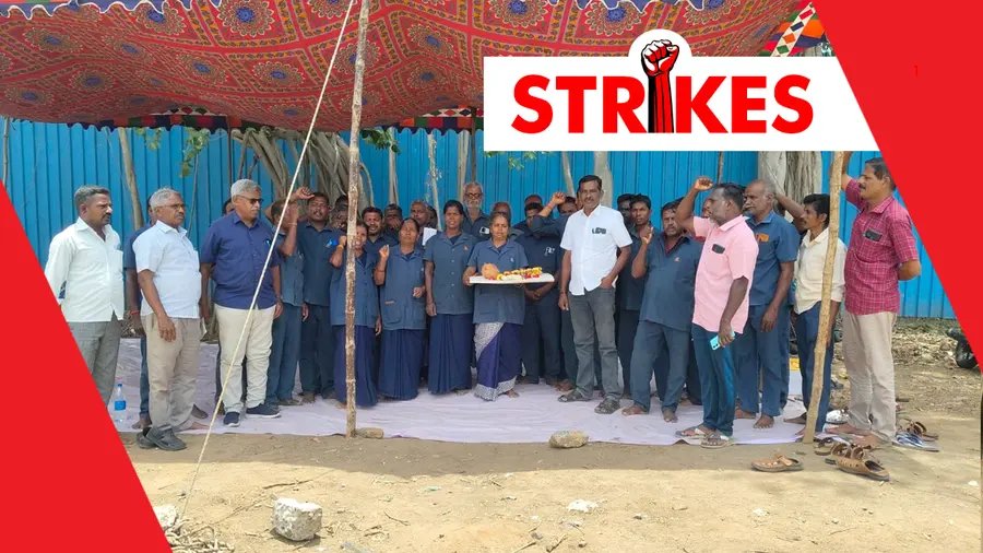 ಪುದುಚೇರಿ ಕಾರ್ಖಾನೆಯಲ್ಲಿ ವೇತನ ವಿವಾದ ತೀವ್ರ: 24ನೇ ದಿನಕ್ಕೂ ಕಾರ್ಮಿಕರ ಹೋರಾಟ ಮುಂದುವರಿಕೆ