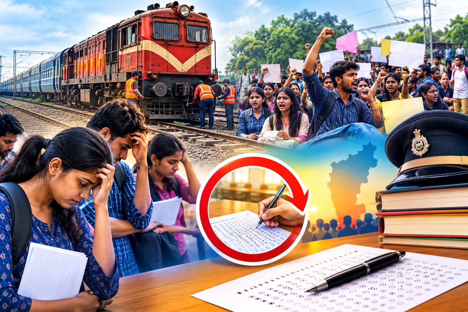 ರೈಲು ತಾಂತ್ರಿಕ ದೋಷ: ಪರೀಕ್ಷೆ ತಪ್ಪಿಸಿಕೊಂಡವರಿಗೆ ಮರುಪರೀಕ್ಷೆ ನಡೆಸಿ - ಡಿವೈಎಫ್ಐ